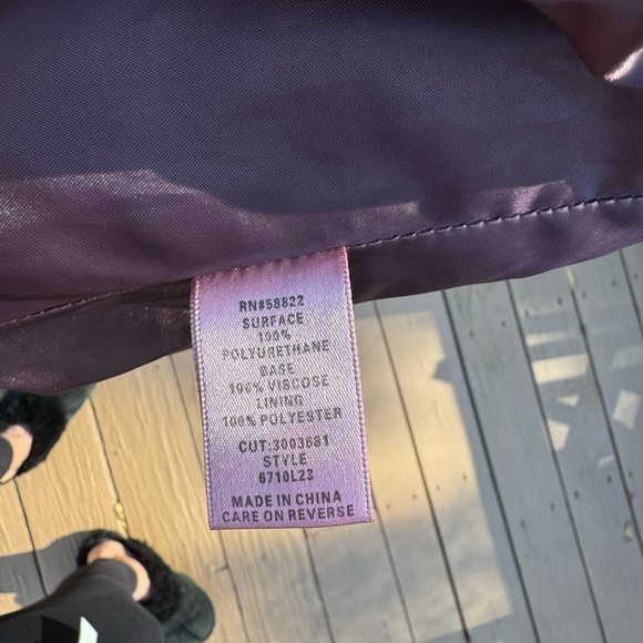 Max Studio Women’s Biker/Moto Style Jacket Dark Plum/Burgundy Size XSmall NWTS - Picture 8 of 8